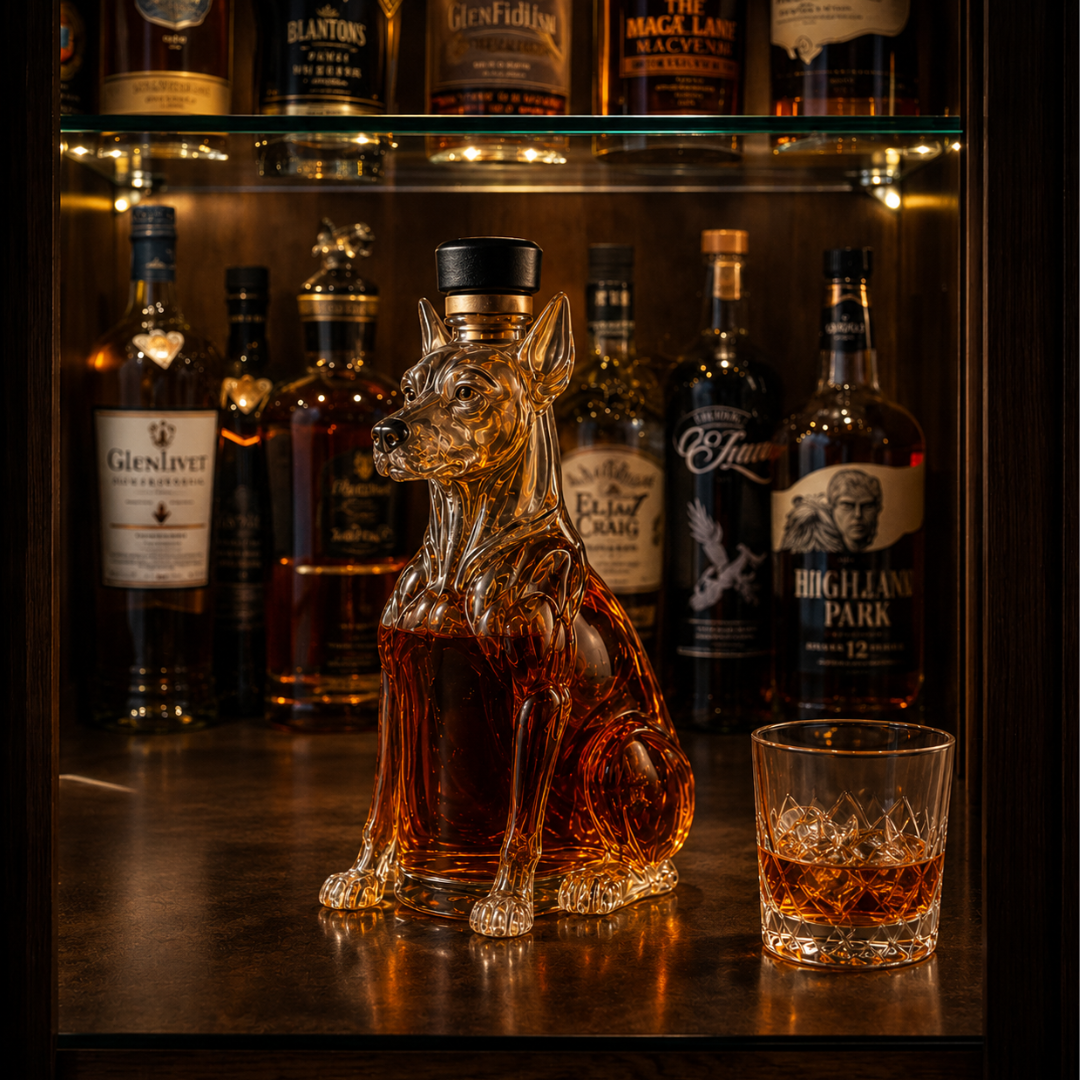 Whiskey Bottle - Dobermann Edition