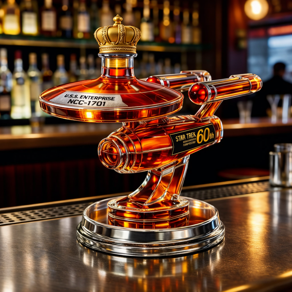 Whiskey Bottle 60th Anniversary USS Enterprise