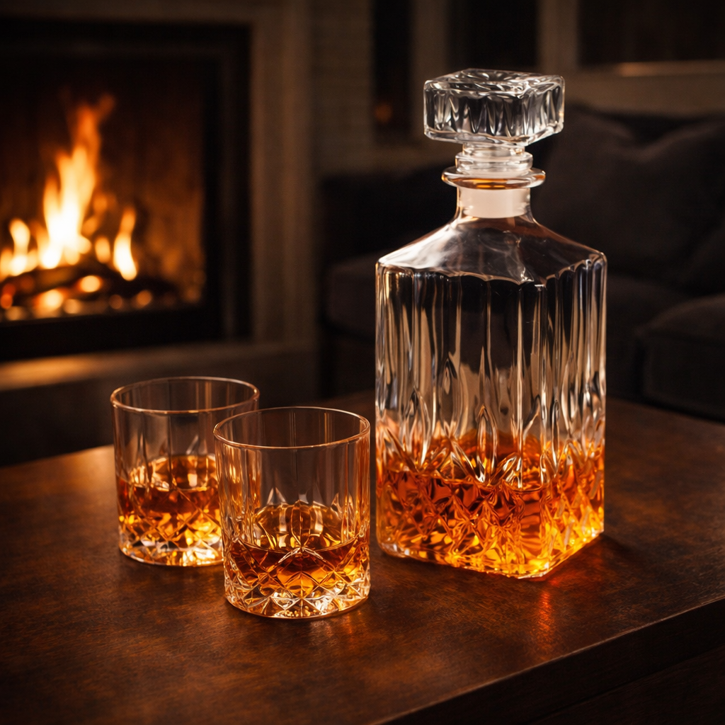 Whiskey Bottle - Set of Bottle and Glasses