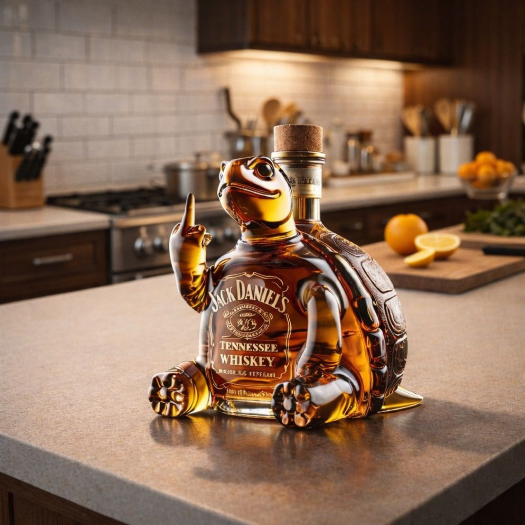 Jack Daniel's Whiskey Bottle - Turtle Edition